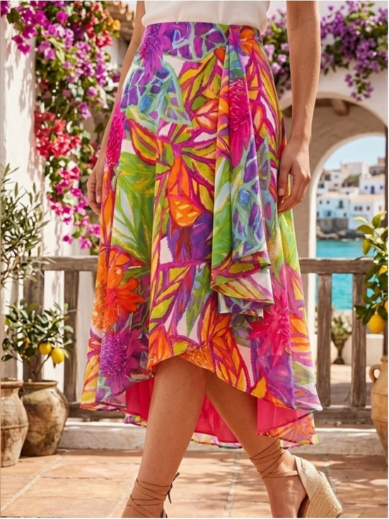 Lauren Ralph Lauren Dresses & Skirts - Lauren Ralph Lauren Women’s Petite Multi Floral Lined Wrap Skirt Size 12P